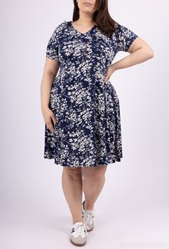 Picture of CURVY GIRL GREAT FITTING PRINTED FLARED DRESS